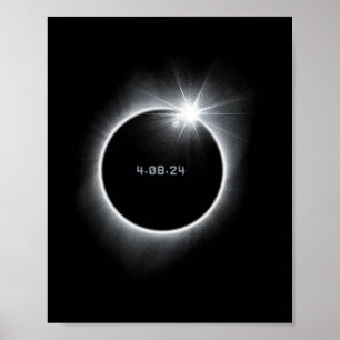 8 Totaal Zonsverduistering 2024 Poster