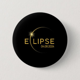 8 Totaal Zonsverduistering 2024 Ronde Button 5,7 Cm