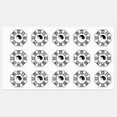 8 trigram - Yin Yang - Feng Shui Labels (Vel)