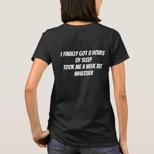 8 uur t-shirt (Achterkant)