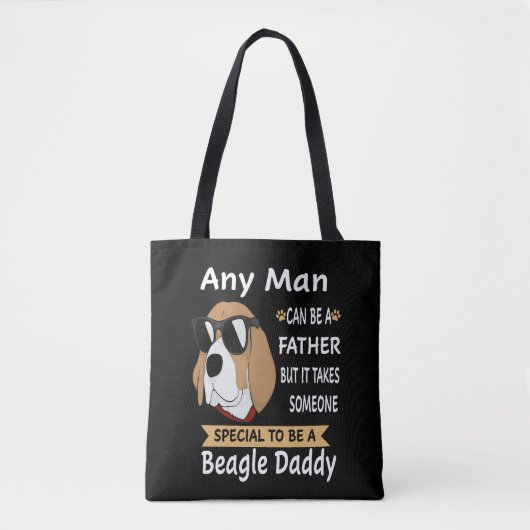 8 Willekeurig Man Beagle Daddy Draagtas (Voorkant)