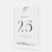 8 x 10 Botanical Wedding Table Number (Angle)
