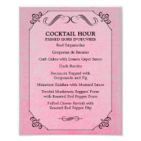 8 x 10 Linen Table Menu voor Framing