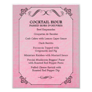 8 x 10 Linen Table Menu voor Framing Foto Afdruk