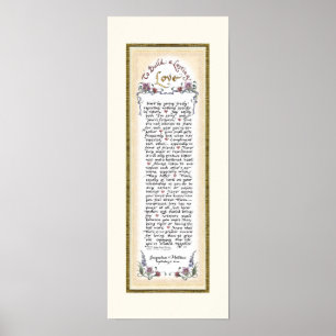 8 x 20 Om een blijvende liefde op te bouwen Cream  Poster