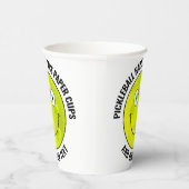 8 x Custom Pickleball Party BLUE EYES Happy Face Papieren Bekers (Rechts)