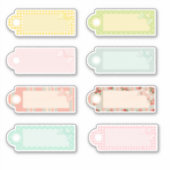 8 x Rustige Labels die kaartjes scrapbooten (Voorkant)