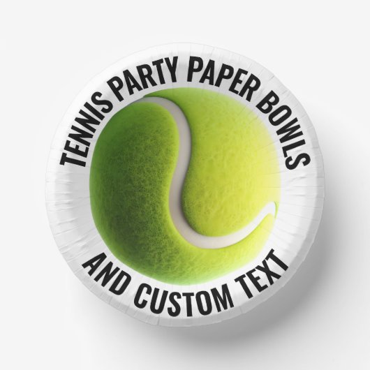 8 x Tennis Ball Personalized Text Paper Bowls Papieren Kommen (Voorkant)