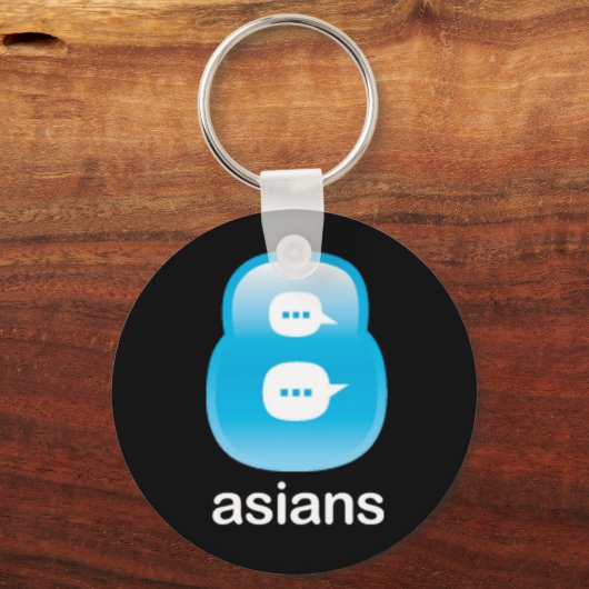 8Aziaten zwarte Sleutelhanger (Voorkant)