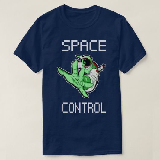 8bit optics and space control t-shirt (Design voorkant)