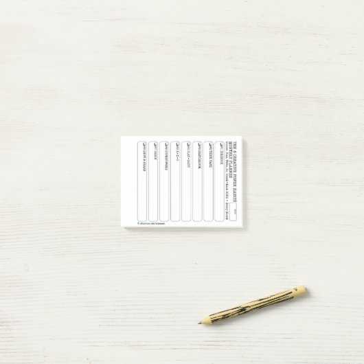8CPH Mois Planner Tracker Post-it Pad (Sur un bureau)