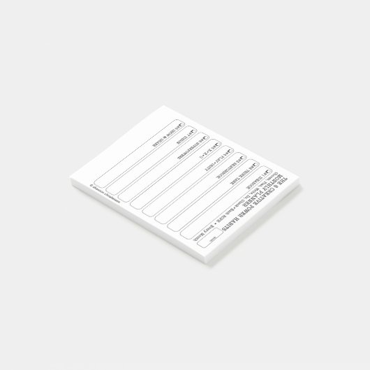 8CPH Mois Planner Tracker Post-it Pad (Incliné)