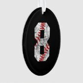 8e anniversaire Baseball Grand nombre Huit 8 ans (devant)