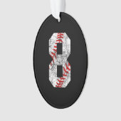 8e anniversaire Baseball Grand nombre Huit 8 ans (devant)