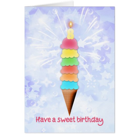 8e anniversaire Crème glacée géante (Devant)