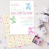 8e anniversaire Invitation animal ballons