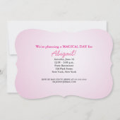 8e Anniversaire Invitation Princesse rose avec bag (Dos)