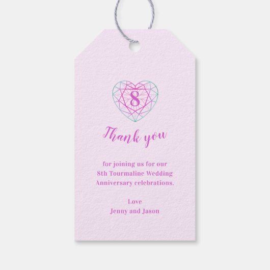 8e anniversaire mariage étiquettes cadeaux cardiaq (Dos)