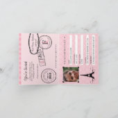 8e anniversaire Pink Paris Passport Invitation (Intérieur)