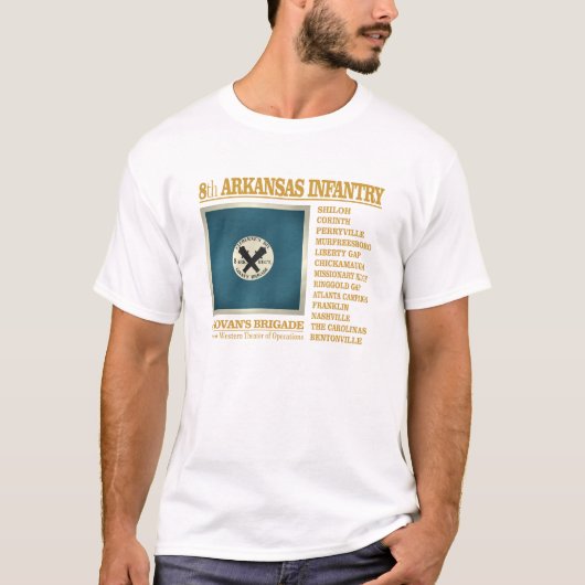 8e Arkansas Infanterie (BA2) T-shirt (Voorkant)