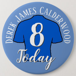 8e Birthday Football Badge to Personalize Button