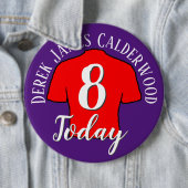 8e Birthday Football Badge to Personalize Button (In situ)