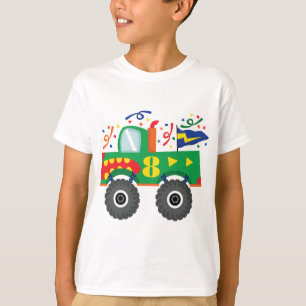 8e Birthday Monster Truck T shirt