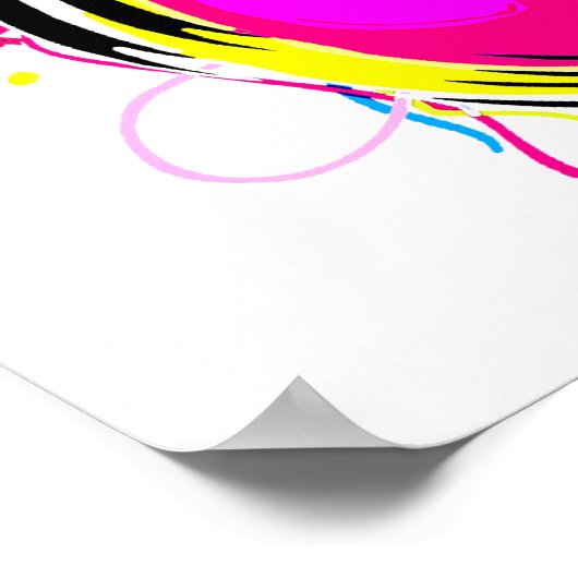 8E BIRTHDAY ROCK STAR ROCK N ROLL DESIGN POSTER (Hoek)