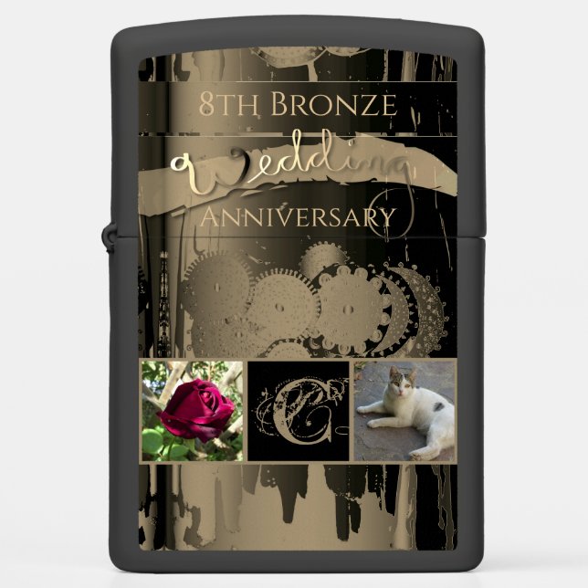 8e Bronze Wedding Jubileum 2 Aangepaste foto's (Voorkant)
