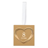 8e bronzen jubileumhart nu en dan foto kubus ornament (Voorkant)