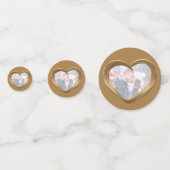 8e bronzen trouwdag hart en foto confetti (Voorkanten)