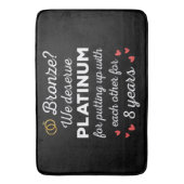 8e bruiloft Jubileum I - Bronze Funny Couple Badmat (Voorkant Verticaal)