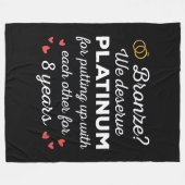 8e bruiloft Jubileum I - Bronze Funny Couple Fleece Deken (Voorkant (Horizontaal))