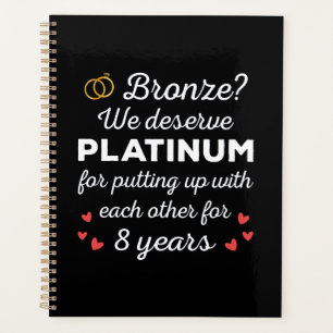 8e bruiloft Jubileum I - Bronze Funny Couple Planner