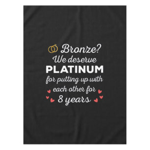 8e bruiloft Jubileum I - Bronze Funny Couple Tafelkleed