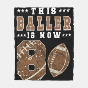 8e geboorte Football jongen acht jaar oud Football Fleece Deken
