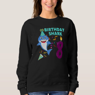 8e geboorte Kinder Baby Shark Birthday Boy 8 jaar Trui