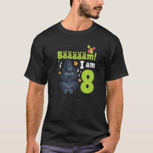 8e geboortedag Gorilla Thmed Birthday Party 8 jaar T-shirt