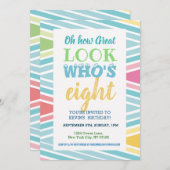 8e Gezegde van de uitnodiging op de verjaardag (Voorkant / Achterkant)