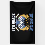 8e Graad Niveau Complete Gaming Gamer Afstuderen Spandoek (Verticaal)