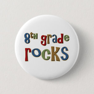 8e graad Rocks achtste Ronde Button 5,7 Cm