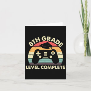 8e Grade Level Complete Afstuderen Gift voor Gamer Kaart