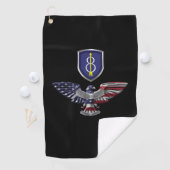 8e infanteriedivisie "Pathfinder" Eagle Golfhanddoek (Insitu)