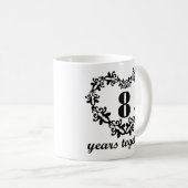 8e Jubileum 8 jaar samen Mok hartcadeau (Voorkant rechts)