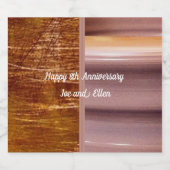 8e Jubileum, Bronze en aardewerk Sparkling Wijnetiket (Enkel label)