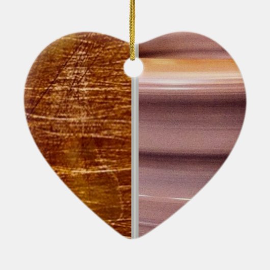 8e Jubileum, Bronze en Pottery Heart Keepomwille Keramisch Ornament (Achterkant)