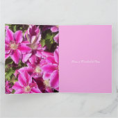 8e Jubileum, roze Clematis Kaart (Binnen)