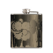 8e Jubileum van de Bronze Wedding Heupfles (Achterkant)