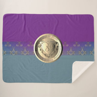 8e Jubileum van het huwelijk Bronze Emblem Sherpa Deken