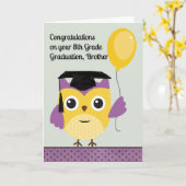 8e Kaart Afstuderen van de klasse voor Broeder met (Gele Bloem)